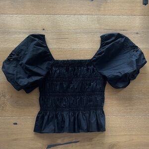 Marc New York Cinched Puff Sleeve Top